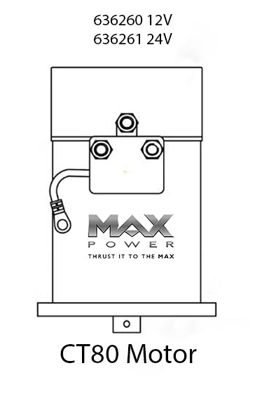 Max Power 636260 Electric Motor 4,8KW 12V for CT80